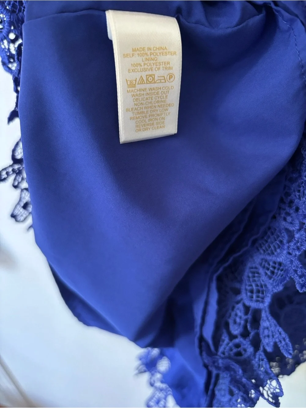 Kate Spade Girls 12Y lace shift formal dress blue